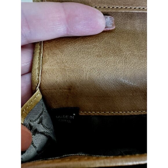 Vintage Coach Womens Tan Leather Wallet Moneyfold Zip Pocket Classic Western - Picture 8 of 16